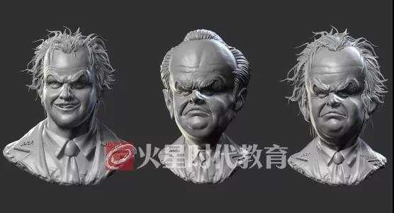  Zbrush人脸雕刻 | 百变艺人杰克尼科尔森的“易容术”你学废了吗？