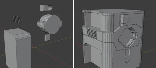 【3D建模教程】Blender制作硬表面道具，4大步骤就能搞定