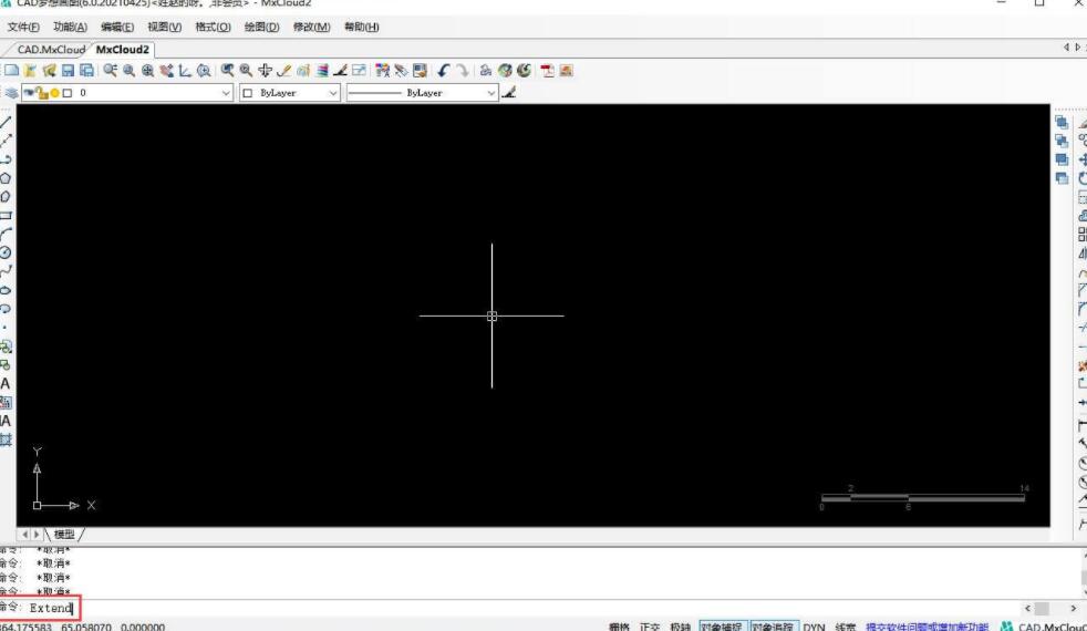 CAD画图延伸命令操作方法