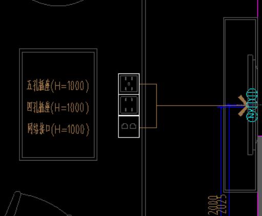 圖源:某住宅的客廳電視牆根據電視櫃高度設計的電氣點位其中需要