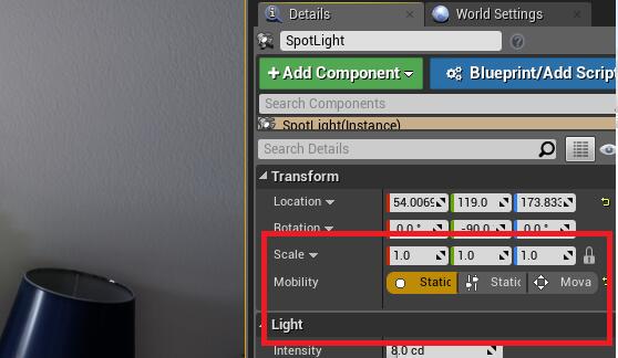 UE4光照灯Light上出现红叉怎么回事？.jpg