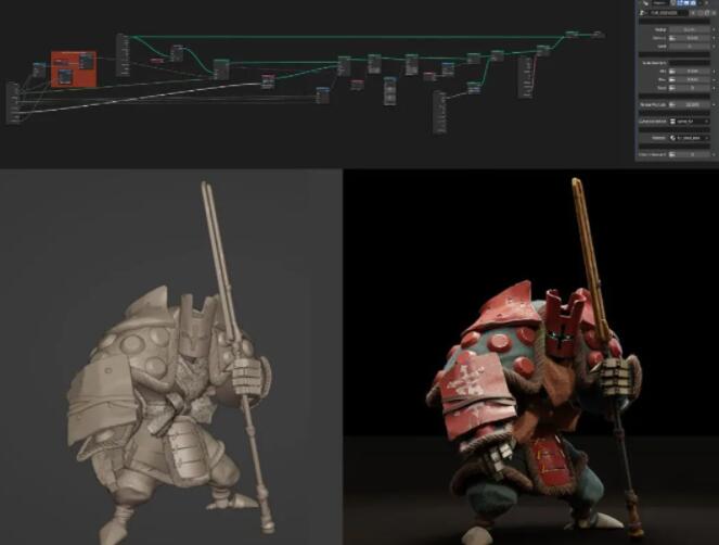 法国3D艺术家带你做模型：Blender+SP 制作武士棋角色.jpg