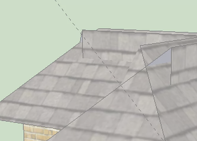 草图大师怎么做倾斜屋顶