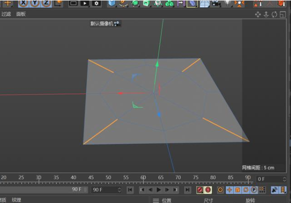 如何用C4D创建地漏表面造型