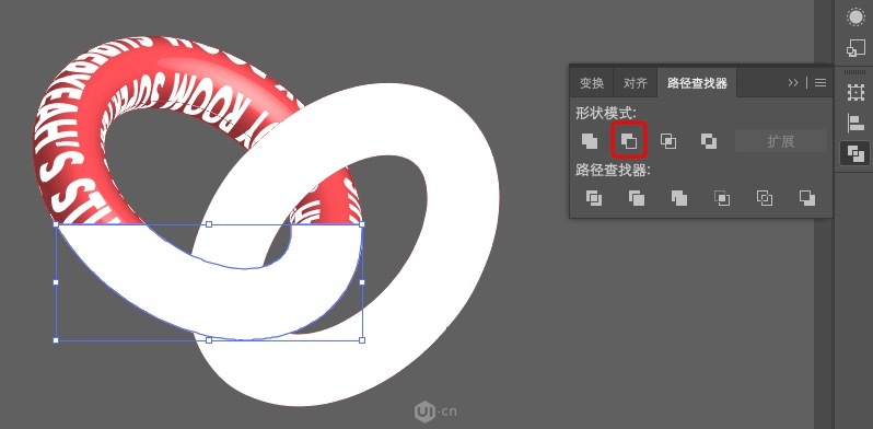 如何用Ai做3D圆环字