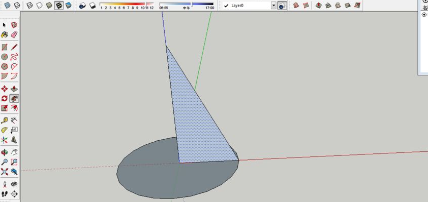 sketchup怎么画圆锥