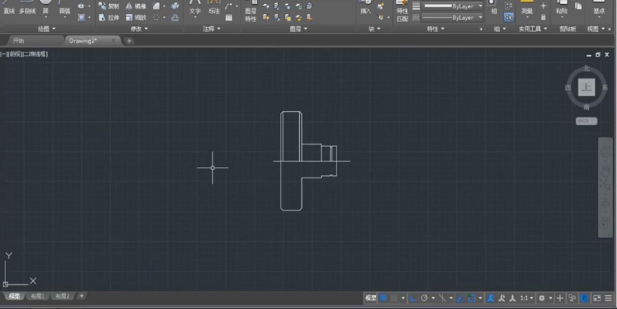 用CAD制作法兰套机械模型