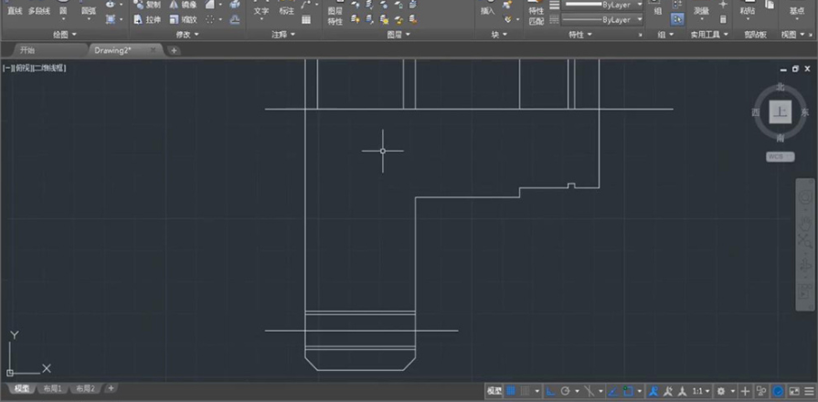 用CAD制作法兰套机械模型